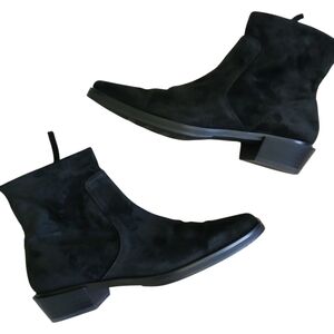 Franco Sarto Yeni Black Suede Ankle Boots